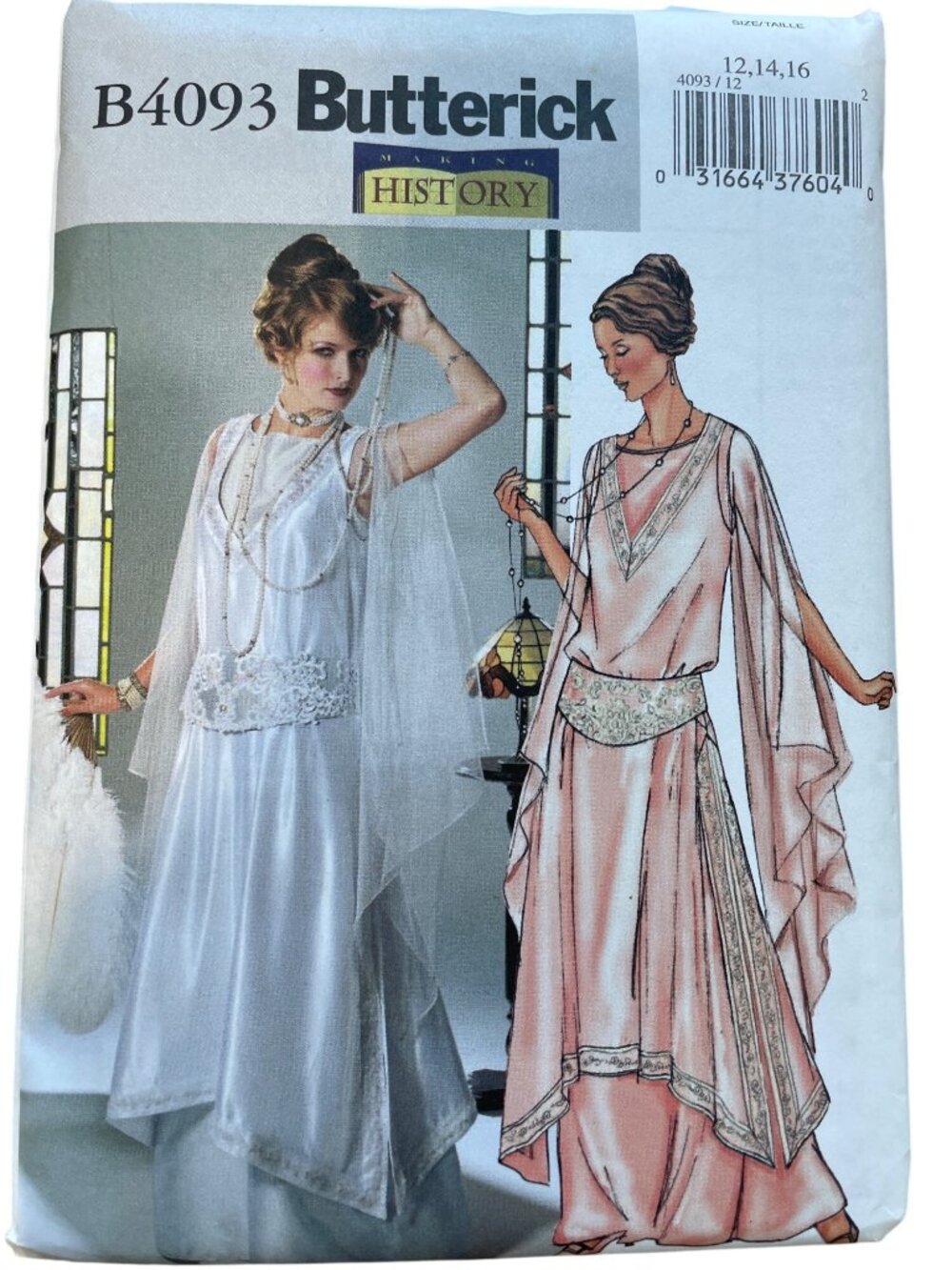 Butterick B4093 Sewing Pattern Sizes 12-16 Petite Edwardian Downton Era UNCUT